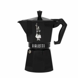 Italian Coffee Pot Bialetti MOKA EXCLUSIVE Black Aluminium 6 Cups |...