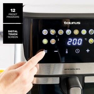 Heißluftfritteuse Taurus AIR FRY 360XL Schwarz 2100 W 8 L |  Fritte...