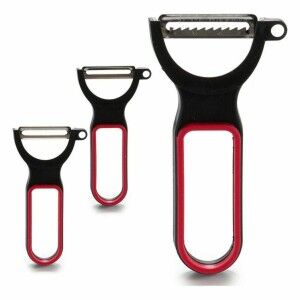 Schäler-Set Schwarz Rot Stahl Kautschuk Polypropylen 11 x 17,5 x 4,...