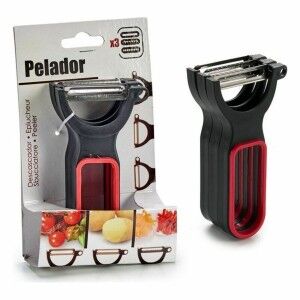 Set of Peelers Black Red Steel Natural rubber polypropylene 11 x 17...