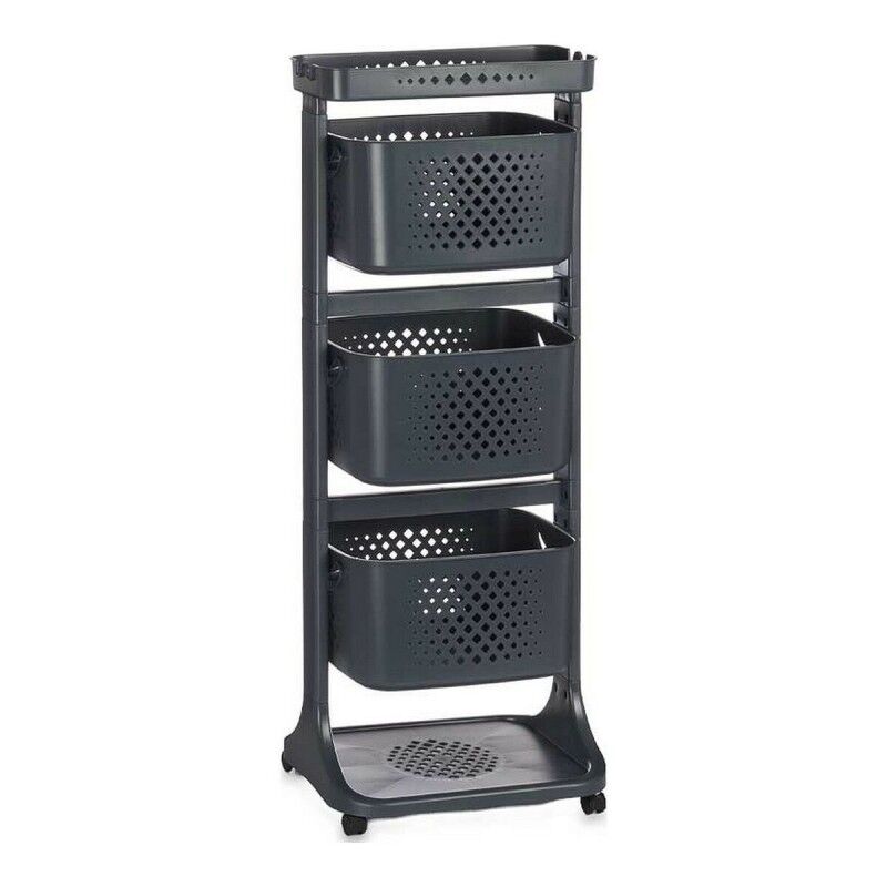 Vegetable trolley Kinvara Anthracite polypropylene Plastic 33 x 11,...