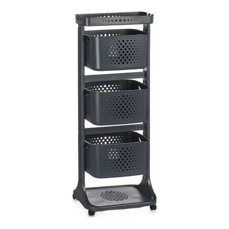 Vegetable trolley Kinvara Anthracite polypropylene Plastic 33 x 11,...
