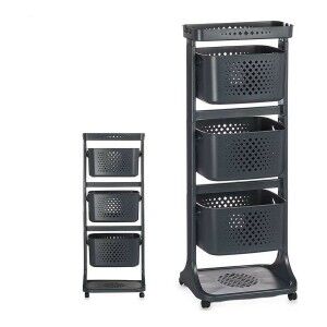 Vegetable trolley Kinvara Anthracite polypropylene Plastic 33 x 11,...