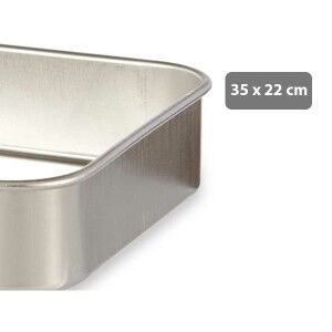 Backofenform Kinvara Silberfarben Silber Aluminium 23,5 x 6 x 36 cm...