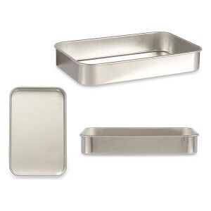Backofenform Kinvara Silberfarben Silber Aluminium 23,5 x 6 x 36 cm...