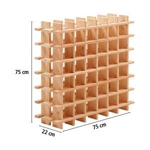 Bottle rack Astigarraga Brown Pinewood (75 x 22 x 75 cm)