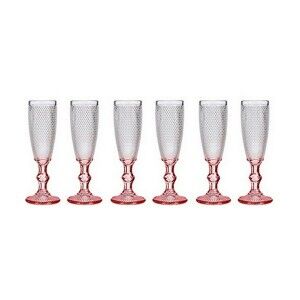 Champagnerglas Vivalto Rosa Durchsichtig Glas 180 ml (6 Stück) |  G...