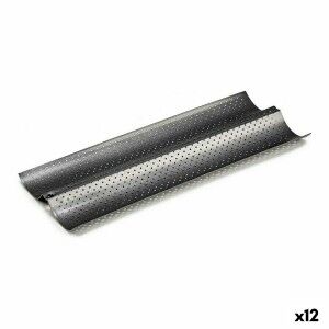 Baguette Mould Kinvara Dark grey Metal Carbon steel 16 x 2,5 x 38 c...