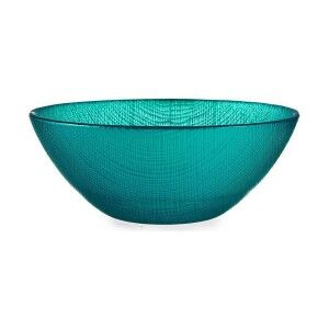 Bowl Vivalto Turquoise Glass Ø 15 cm (6 Units)