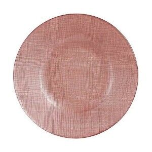 Flat Plate Vivalto 323921P-3 Pink Glass 21 x 2 x 21 cm (6 Units) | ...