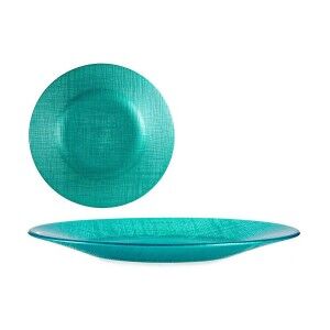 Flat Plate Vivalto 323921P Turquoise Glass 21 x 2 x 21 cm (6 Units)...