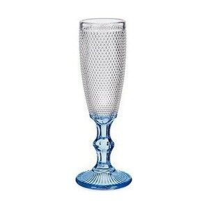 Coupe de champagne Vivalto Bleu Transparent verre 180 ml Points (6 ...