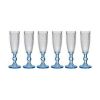 Coupe de champagne Vivalto Bleu Transparent verre 180 ml Points (6 ...