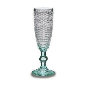 Coupe de champagne Vivalto Transparent Turquoise verre 185 ml Point...