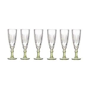 Coupe de champagne Vivalto Exotic Vert Verre 170 ml (6 Unités) |  V...
