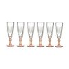 Champagnerglas Vivalto Exotic Lachsfarben Kristall 170 ml (6 Stück)...