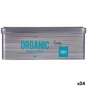 Boîte pour infusions Kinvara Organic Tea Gris Fer blanc 11 x 7,1 x ...