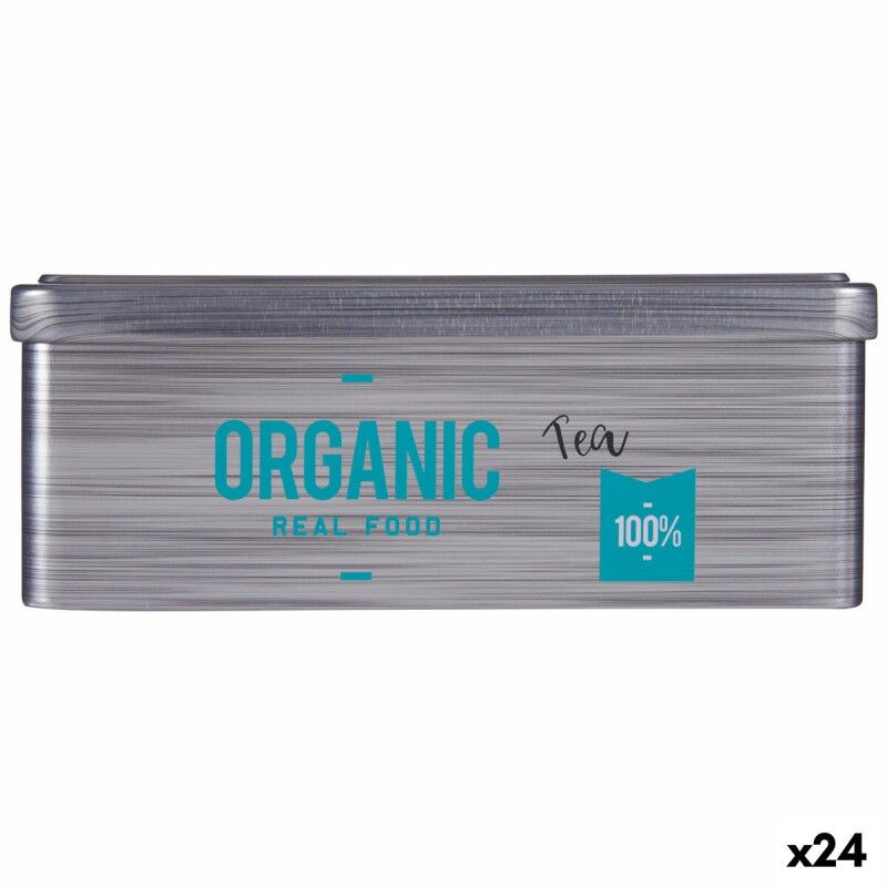 Box for Infusions Kinvara Organic Tea Grey Tin 11 x 7,1 x 18 cm (24...