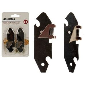 Tin opener Black Silver 1 x 15 x 9 cm 9 x 15 x 1,5 cm (12 Units) | ...