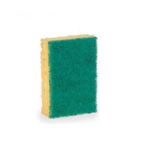 Set of scourers Yellow Green Cellulose Abrasive fibre 9 x 5,5 x 2,5...