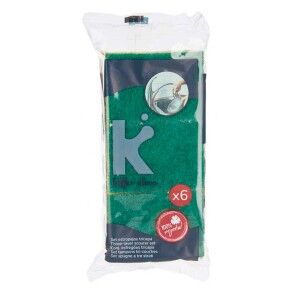 Set of scourers Yellow Green Cellulose Abrasive fibre 9 x 5,5 x 2,5...