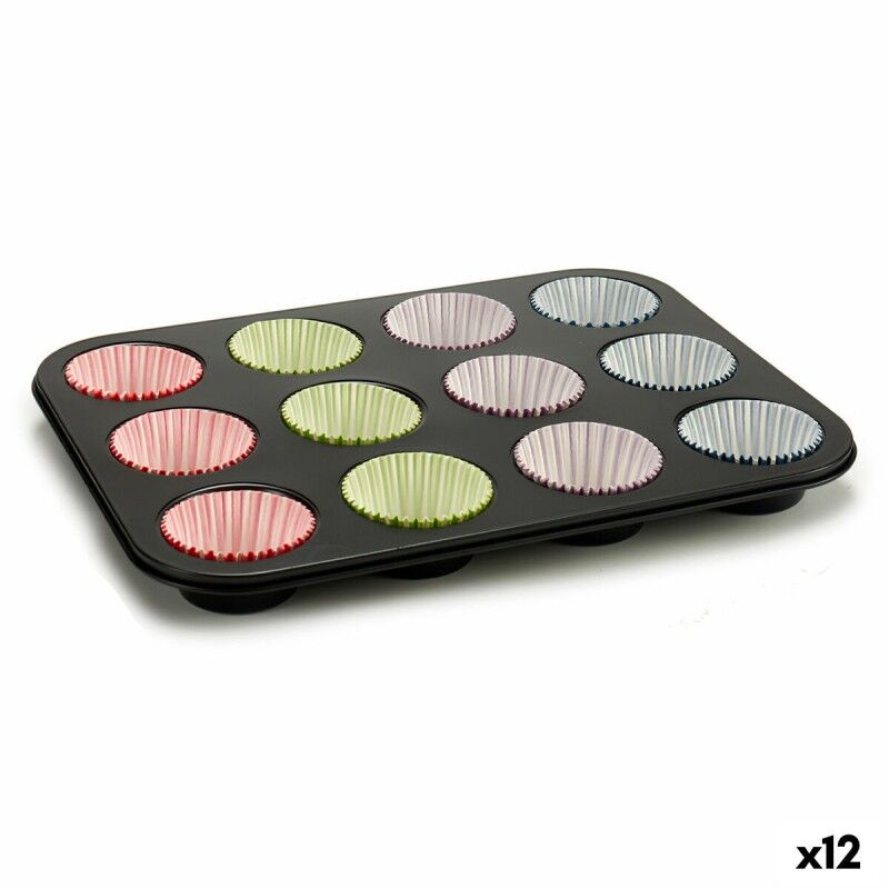 Moules à Muffins Kinvara Bleu Noir Rouge Vert Violet Multicouleur 7...