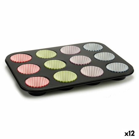 Moules à Muffins Kinvara Bleu Noir Rouge Vert Violet Multicouleur 7...