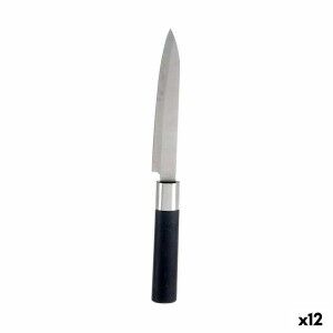 Kitchen Knife Kinvara Black Silver Stainless steel Plastic 3 x 23,5 x 2 cm (12 Units)