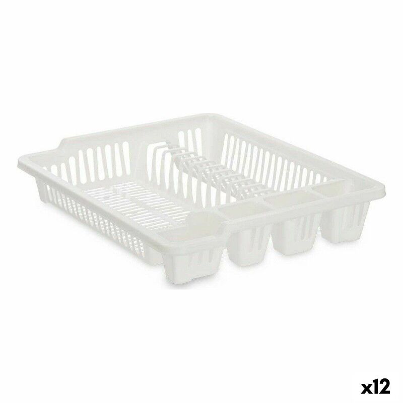 Abtropfsieb für die Spüle Kinvara Weiß 46 x 8 x 37,5 cm (12 Stück) ...