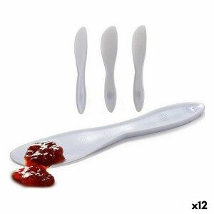 Messerset Kinvara Weiß Kunststoff 18 x 10 x 1 cm 18 x 3,5 x 1 cm 3 ...
