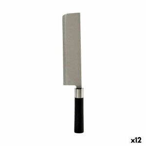 Large Cooking Knife Kinvara Black Silver Stainless steel Plastic 5,6 x 2,5 x 33 cm 33 x 2,5 x 5,6 cm (12 Units)