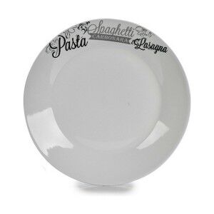 Flat Plate 136900A 136900A White Black Porcelain Printed Paste Ø 24...