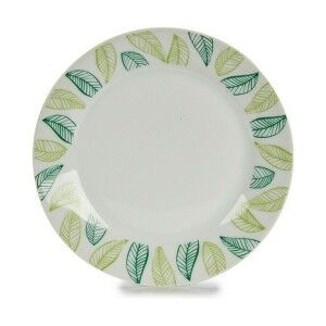 Assiette à dessert Volets Blanc Vert Ø 19 cm Porcelaine (10 Unités)...