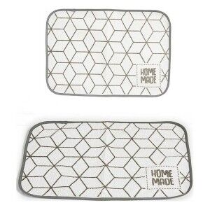 Table Mat Kinvara 9999 9999 White Grey 33 x 0,3 x 48 cm (12 Units) ...