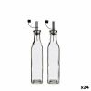 Oil and Vinegar Set Vivalto Transparent Metal Glass Silicone Stainl...