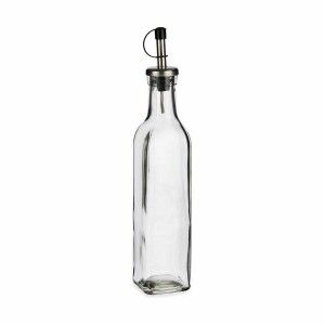 Oil and Vinegar Set Vivalto Transparent Metal Glass Silicone Stainl...