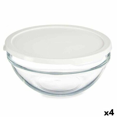 Runde Lunchbox mit Deckel Pasabahce Chefs Weiß 1,7 L (4 Stück) |  B...