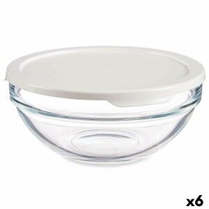 Runde Lunchbox mit Deckel Pasabahce Chefs Weiß 595 ml (6 Stück) |  ...