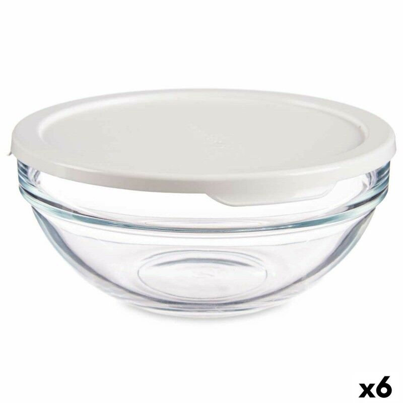 Round Lunch Box with Lid Pasabahce Chefs White 595 ml (6 Units) | ... Round Lunch Box with Lid Pasabahce Chefs White 595 ml (6 Units) | ...