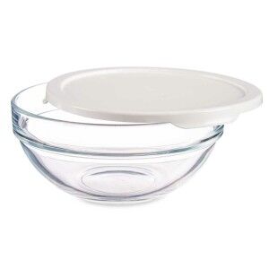 Round Lunch Box with Lid Pasabahce Chefs White 595 ml (6 Units) |  ...