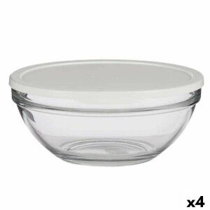 Round Lunch Box with Lid Pasabahce 1113328-53583 Chefs White 2,5 L ...