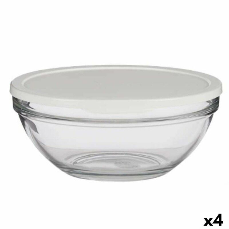 Runde Lunchbox mit Deckel Pasabahce Chefs Weiß 2,5 L (4 Stück) |  B...