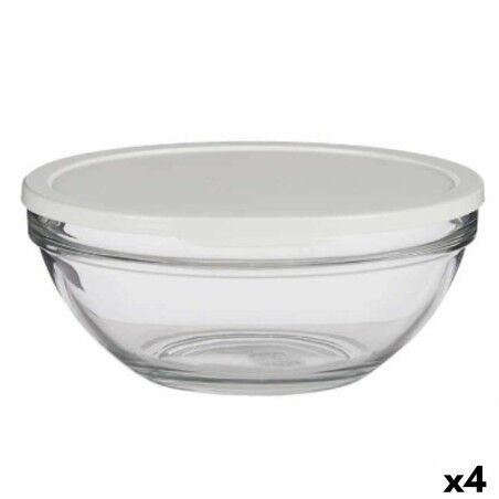 Runde Lunchbox mit Deckel Pasabahce Chefs Weiß 2,5 L (4 Stück) |  B...