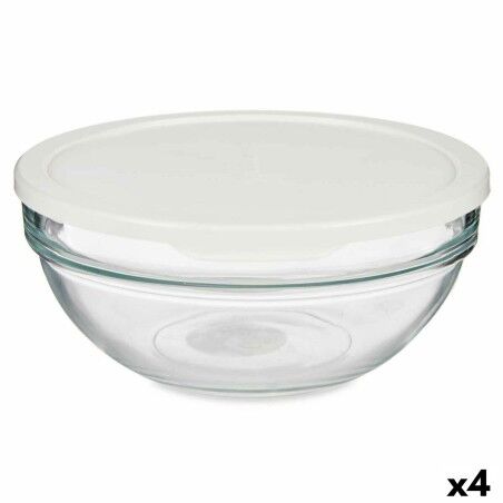 Round Lunch Box with Lid Pasabahce Chefs White 1,135 L (4 Units) | ...