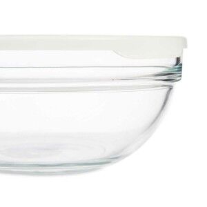 Round Lunch Box with Lid Pasabahce Chefs White 1,135 L (4 Units) | ...