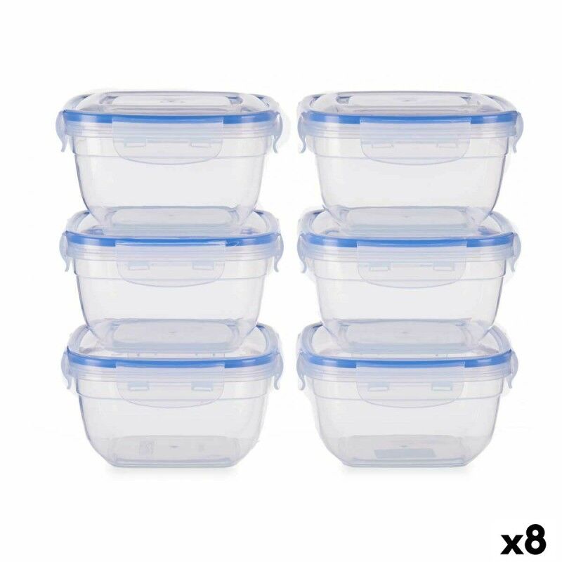 Lunchbox-Set Leknes Blau Durchsichtig Polypropylen Kunststoff 900 m...