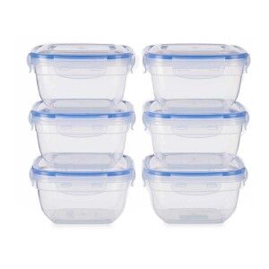 Lunchbox-Set Leknes Blau Durchsichtig Polypropylen Kunststoff 900 m...