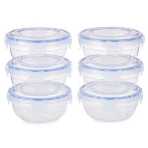 Set of lunch boxes Leknes 30502 30502 Blue Transparent polypropylen...