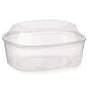 Boîte à repas rectangulaire avec couvercle Leknes Transparent polyp...