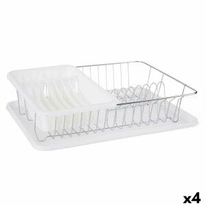 Abtropfsieb für die Spüle Kinvara Weiß 43,5 x 11 x 33,5 cm (4 Stück...